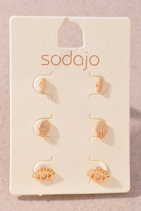 Gold + Dainty Earring Set