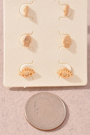 Gold + Dainty Earring Set